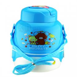 童彩雙層兒童水壺（吸管