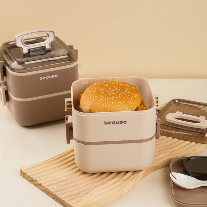 正方單層/雙層便當盒